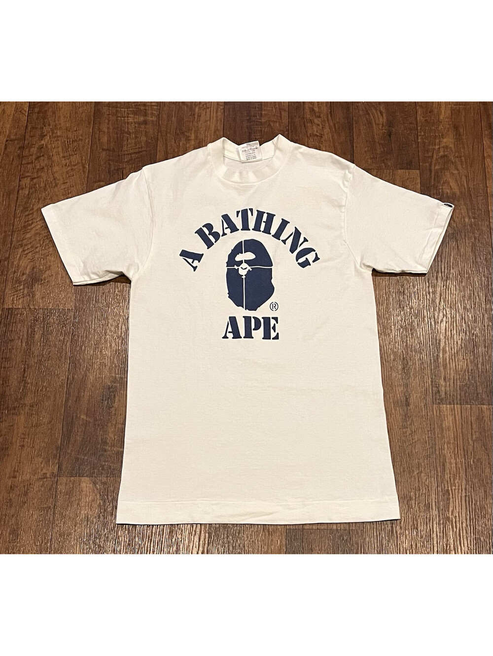 A Bathing Ape Bape Logo Tee Shirt Small White